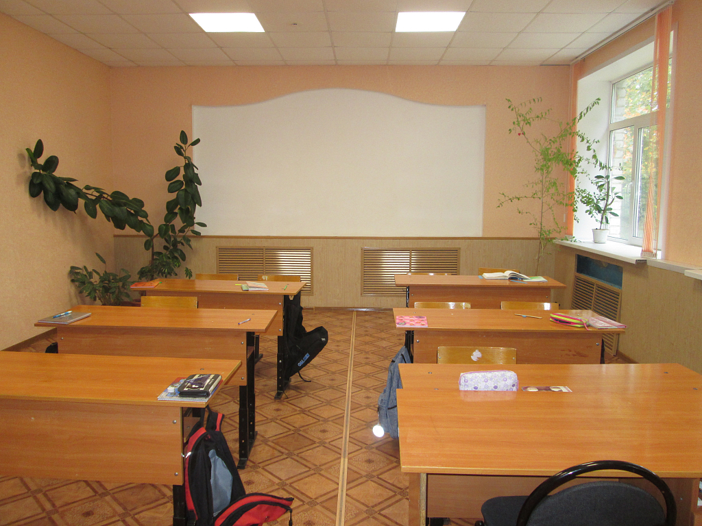 Учебный класс, используемый для внеклассных  мероприятий, собраний. 48,4 кв.м.